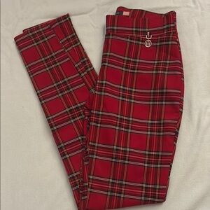Tommy Hilfiger Red and Black Plaid Pants